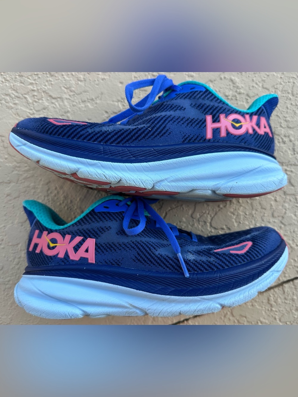 Hoka One One Clifton 9 Bellwether Blue Running Shoes Women’s Size 6.5 Clean - Picture 11 of 15